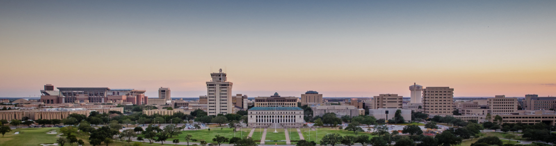 Aerial view of Texas A&M University Campus